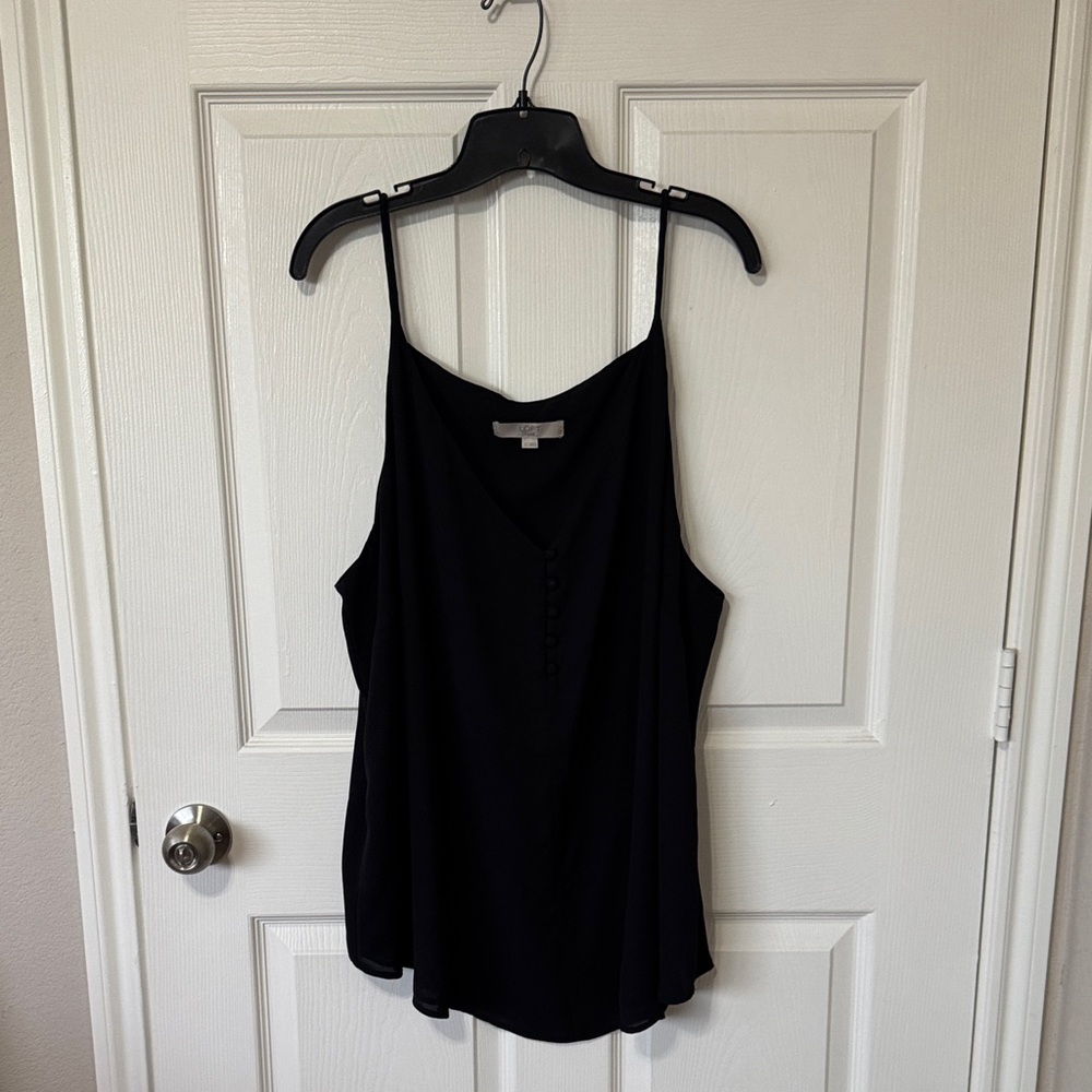 LOFT Black Spaghetti Strap Camisole